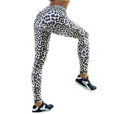 Shiny Leopard Leggings Yoga Waistband – Barnberry Lane